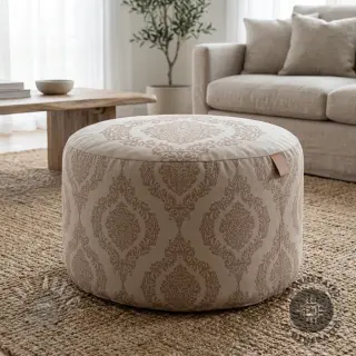 Tkanina dekoracyjna Linenlook Baroque damask charm taupe
