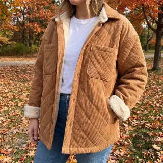 Sztruks QUILT light brown