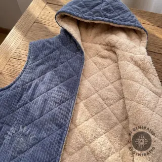 Sztruks QUILT navy
