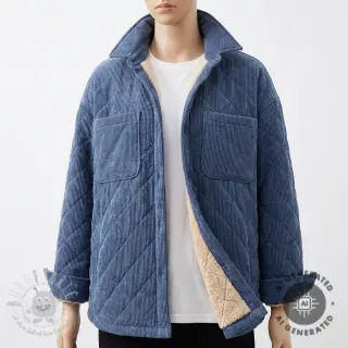 Sztruks QUILT navy