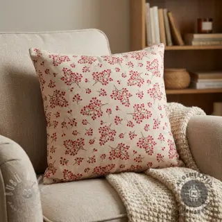 Tkanina dekoracyjna Linenlook Winter berry bloom