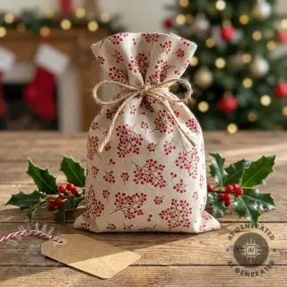 Tkanina dekoracyjna Linenlook Winter berry bloom