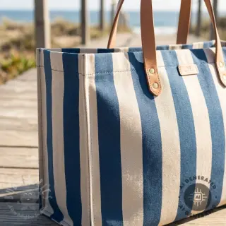 Tkanina dekoracyjna Linenlook Joyful basic stripe denim
