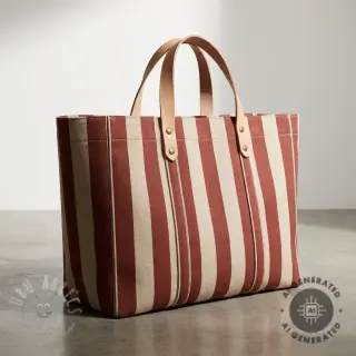 Tkanina dekoracyjna Linenlook Joyful basic stripe terra