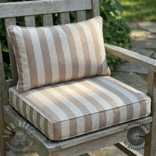 Tkanina dekoracyjna Linenlook Joyful basic stripe taupe
