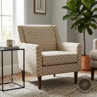 Tkanina dekoracyjna Linenlook Freehand zigzag lines