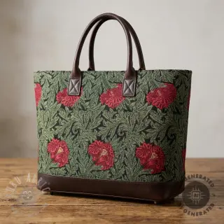 Tkanina dekoracyjna GOBELIN premium Poppy art craft black