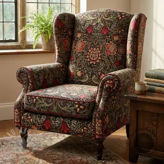 Tkanina dekoracyjna GOBELIN premium Ornate art craft black