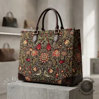 Tkanina dekoracyjna GOBELIN premium Ornate art craft black