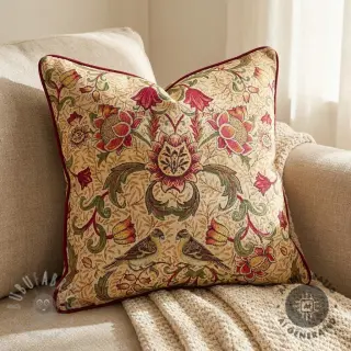 Tkanina dekoracyjna GOBELIN premium Ornate art craft beige