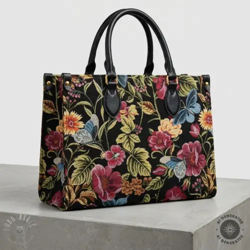 Tkanina dekoracyjna GOBELIN premium Vintage flower garden
