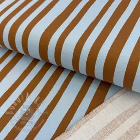 Dresówka Stripes by JENNIFER BOURON blue brown ORGANIC