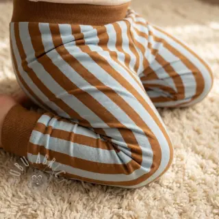 Dresówka Stripes by JENNIFER BOURON blue brown ORGANIC