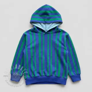 Dresówka Stripes by JENNIFER BOURON blue green ORGANIC