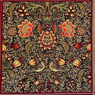 Tkanina dekoracyjna GOBELIN premium Graceful art craft black PANEL