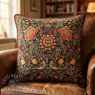 Tkanina dekoracyjna GOBELIN premium Graceful art craft black PANEL