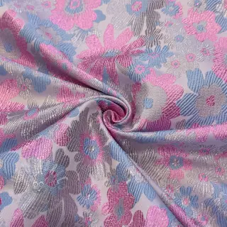 Tkanina na kostium damski JACQUARD Flowers light lilac