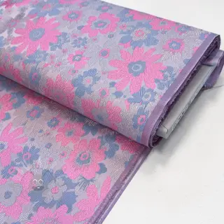 Tkanina na kostium damski JACQUARD Flowers light lilac