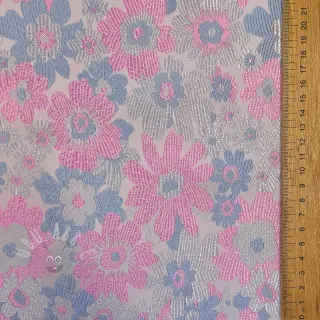 Tkanina na kostium damski JACQUARD Flowers light lilac