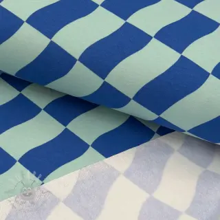 Dresówka drapana SOFT Checks mint blue