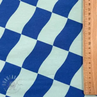Dresówka drapana SOFT Checks mint blue