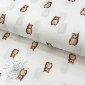 Muślin double gauze Animals design B digital print ORGANIC