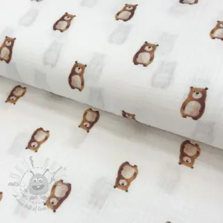 Muślin double gauze Animals design B digital print ORGANIC