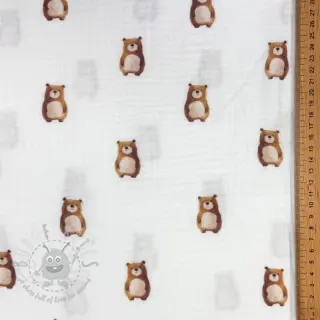 Muślin double gauze Animals design B digital print ORGANIC