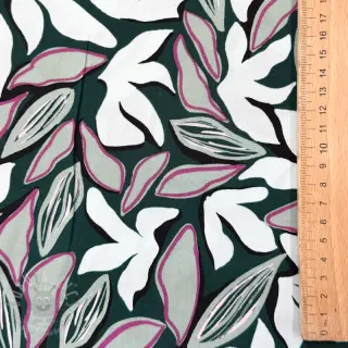 Wiskoza RADIANCE Abstract design dark green