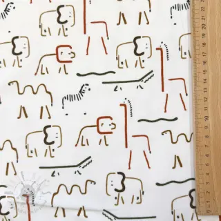 Dresówka drapana SOFT Safari animals off white