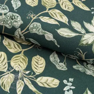 Tkanina dekoracyjna Plants dark green digital print