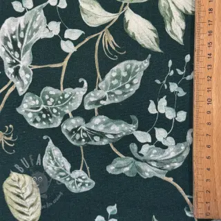 Tkanina dekoracyjna Plants dark green digital print