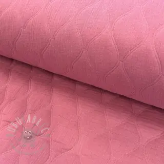 Muślin double gauze QUILT Wave mauve
