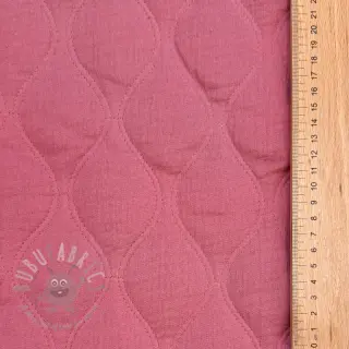 Muślin double gauze QUILT Wave mauve