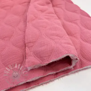 Muślin double gauze QUILT Wave mauve