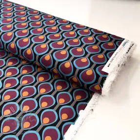 Wiskoza ROSELLA STRETCH Abstract black