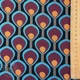 Wiskoza ROSELLA STRETCH Abstract black