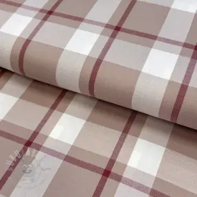 Wiskoza YARN DYED Check beige