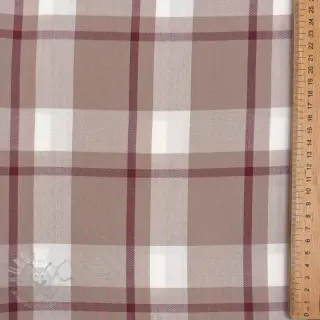 Wiskoza YARN DYED Check beige