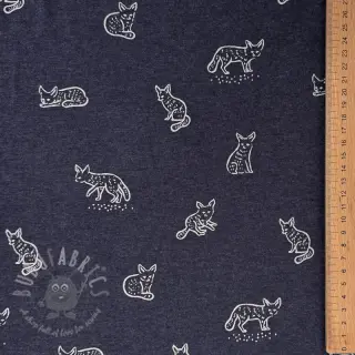Jersey Hidden foxie indigo melange