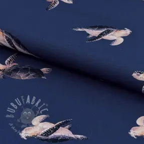 Jersey Turtle midnight blue digital print
