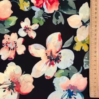 Wiskoza RADIANCE Manuela black digital print