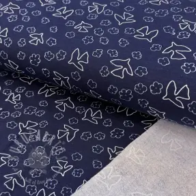Dresówka drapana Birds navy