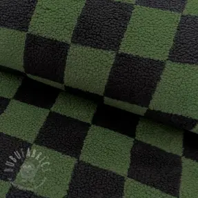 Tkanina płaszczowa TEDDY JACQUARD Checks anthracite