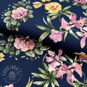 Tkaniny wieczorowe i damskie SOFT SKIN navy