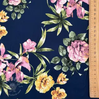 Tkaniny wieczorowe i damskie SOFT SKIN navy