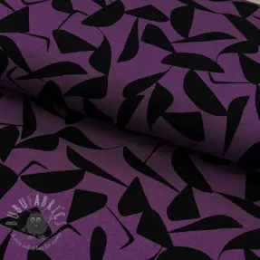 Wiskoza POPLIN STRETCH Abstract purple