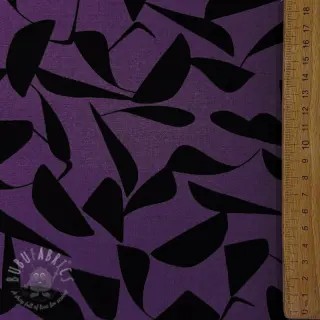 Wiskoza POPLIN STRETCH Abstract purple