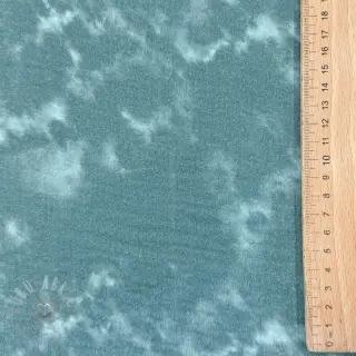 Muślin double gauze TIE DYE dark cyan