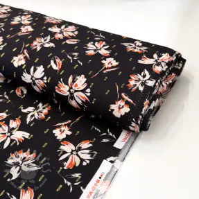 Wiskoza LUREX Flowers black